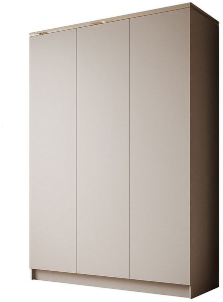 Lookway Kleiderschrank AURORA 3D KASCHMIR Drehtürenschrank mit 3 Türen (Kleiderschrank mit stilvoller Umrandung in Goldoptik) 150 x 213 x 55
