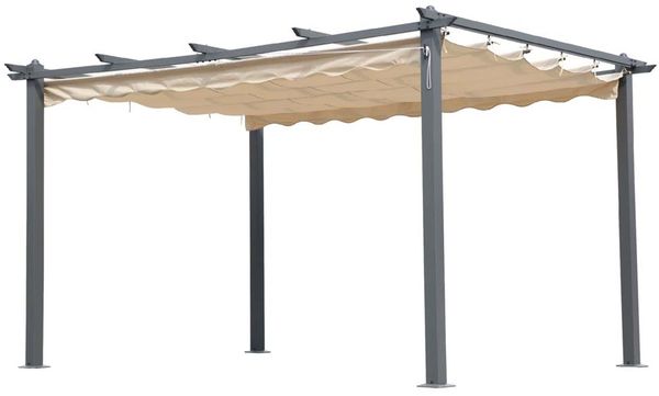 Pavillon mit Aluminum/Stahl Gestell, L 395 cm, PECOS Bild 2