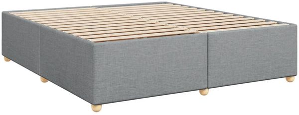 vidaXL Boxspringbett mit Matratze Hellgrau 180x200 cm Stoff 3293659 Bild 10