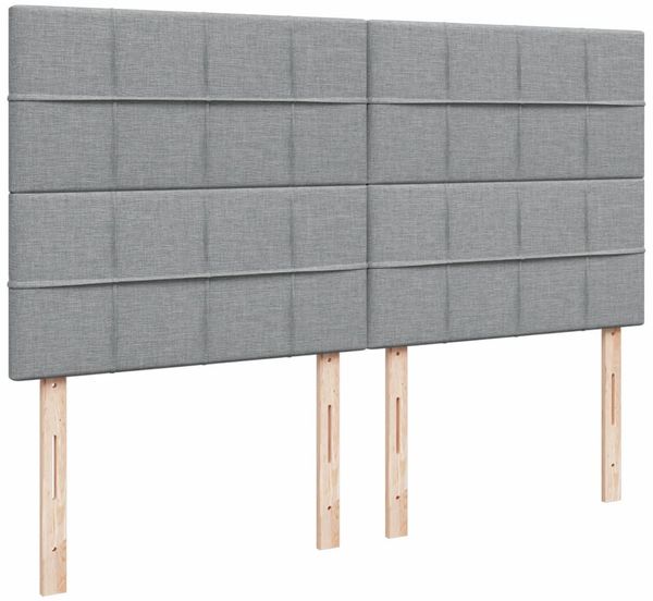 vidaXL Boxspringbett mit Matratze Hellgrau 180x200 cm Stoff 3293659 Bild 9