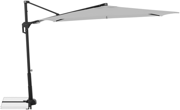 Doppler Sonnenschirm / Pendelschirm "Active City Green Edition 240 x 135", hellgrau, 240 x 135 cm