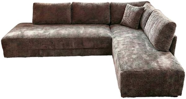 KAWOLA Schlafsofa SADIRA Ecksofa Stoff taupe Recamiere rechts 89 x 209 x 288 cm Bild 3