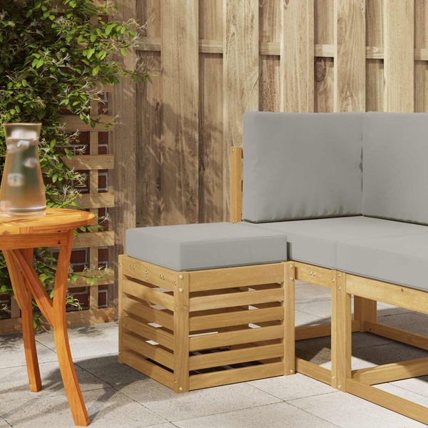 vidaXL Outdoor Hocker Bank Weiß 43 x 43 x 45 cm Massivholz Akazie 901681