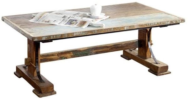 Couchtisch Altholz 120x70x45 mehrfarbig lackiert NATURE OF SPIRIT #06
