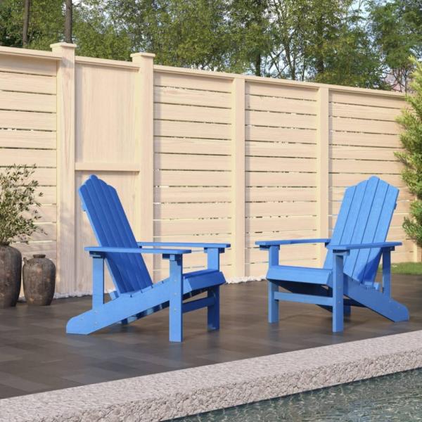 vidaXL Adirondack-Gartenstühle 2 Stk. HDPE Aquamarin 3095695