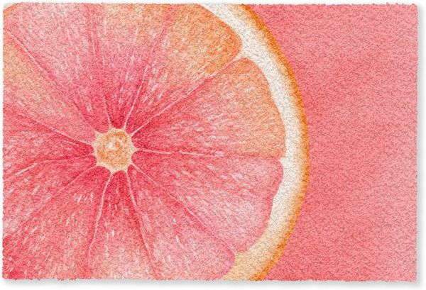 MuchoWow Fußmatte Grapefruit - Rosa - Lebendig, Rechteckig, innen Schmutzfangmatte, Tür, Schmutzfänger Flur, Teppich, 60x40 cm