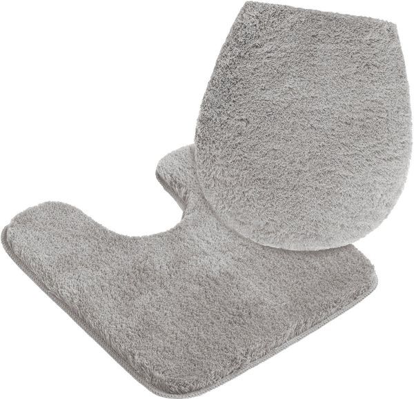 OTTO home Badematte Merida, Badvorleger, Badezimmer Teppich, Höhe 32 mm, rutschhemmend beschichtet, schnell trocknend, strapazierfähig, fußbodenheizungsgeeignet, Kunstfaser, 2-tlg. Stand-WC Set, Badteppich, Uni Farben, rechteckig, rund & als 2-tlg. Set...