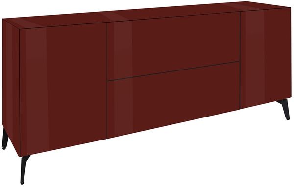 Lowboard Couleur / Colors, Glas, Rot, 181 x 63 x 42 cm Bild 4