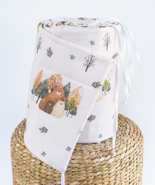 Loolay Bettnestchen 2026 TREND Muster Babybett BETTUMRANDUNG 420, 360, 210, 180 x 30cm, (Neugeborene Baby Erstausstattung PREMIUM Geschenk HASE, ROSE, IGEL, HERZ, Bärchen, Babybett Umrandung Kopfschutz Nestchen Babynest für Mädchen und Junge), 100% Eur...