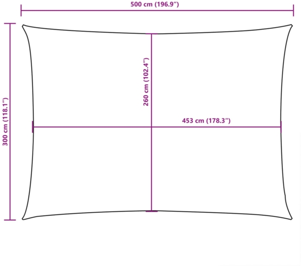 vidaXL Sonnensegel Oxford-Gewebe Rechteckig 3x5 m Creme 135212 Bild 10