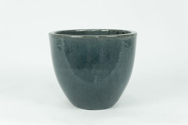 Teramico Pflanzgefäß Keramik Egg Pot Antik Grau 29cm – Frostfest & Rund