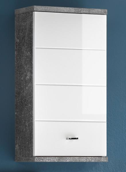 Hängeschrank >Peter< in Beton aus MDF - 38x71x23cm (BxHxT)