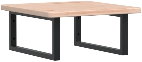 vidaXL Waschtischplatte mit Halterung Stahl und Massivholz Eiche 3302381