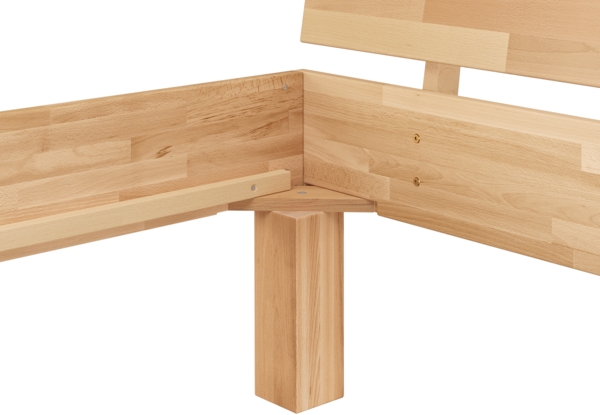 Extra stabiles hohes Massivholzbett 140x220 Seniorenbett Zubehör wählbar V-60.81-14-220Rollrost inkl. Bild 7