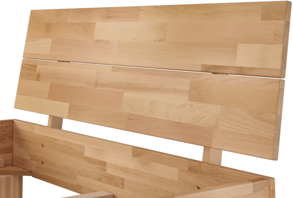 Extra stabiles hohes Massivholzbett 140x220 Seniorenbett Zubehör wählbar V-60.81-14-220Rollrost inkl. Bild 6