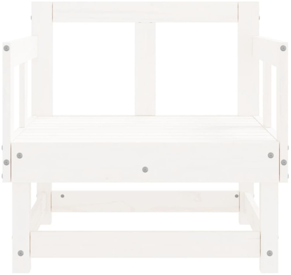 vidaXL Gartenstühle 2 Stk. Weiß Massivholz Kiefer 825388 Bild 4