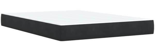 vidaXL Boxspringbett mit Matratze Schwarz 160x200 cm Kunstleder 3288428 Bild 8