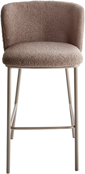 Set mit 2 Barstühlen MINA II Bouclé Braun Bild 6