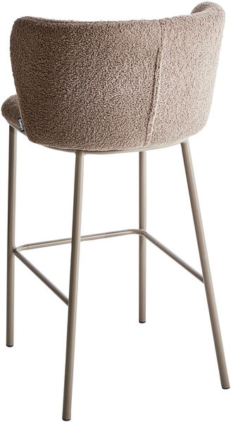 Set mit 2 Barstühlen MINA II Bouclé Braun Bild 7