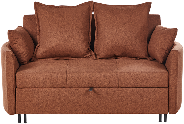 Schlafsofa 2-Sitzer HOVIN Stoff Goldbraun