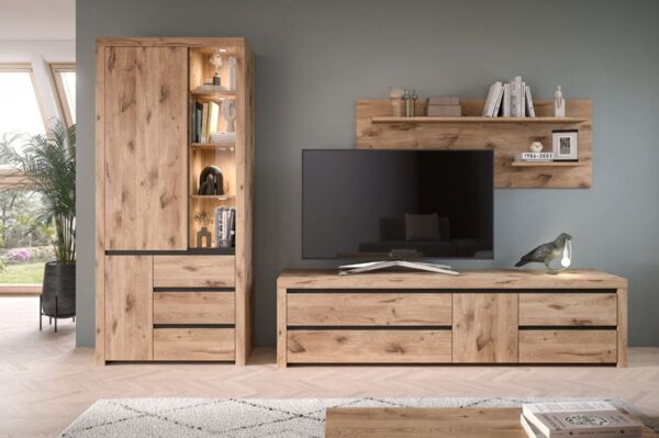 Wandpaneel Legano in Nox Eiche 160 cm Bild 3