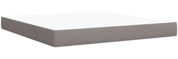 vidaXL Boxspringbett mit Matratze Taupe 180x200 cm Stoff 3294446 Bild 11