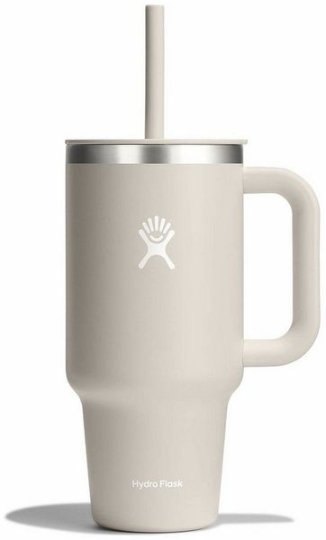 Hydro Flask Thermobecher All Around Travel Tumbler in den Größen 24 oz/ 32 oz / 40 oz, 1-tlg, Edelstahl, Thermo Cup mit Strohhalm, 709 ml/ 946 ml/ 1182 ml