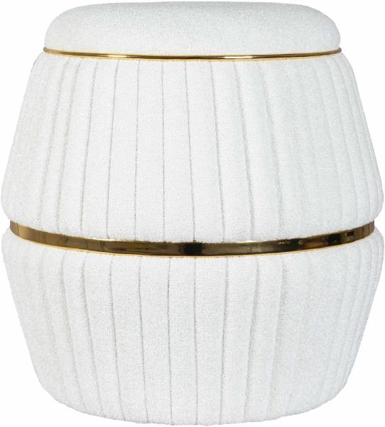 Hocker Doric 235 Weiß / Gold