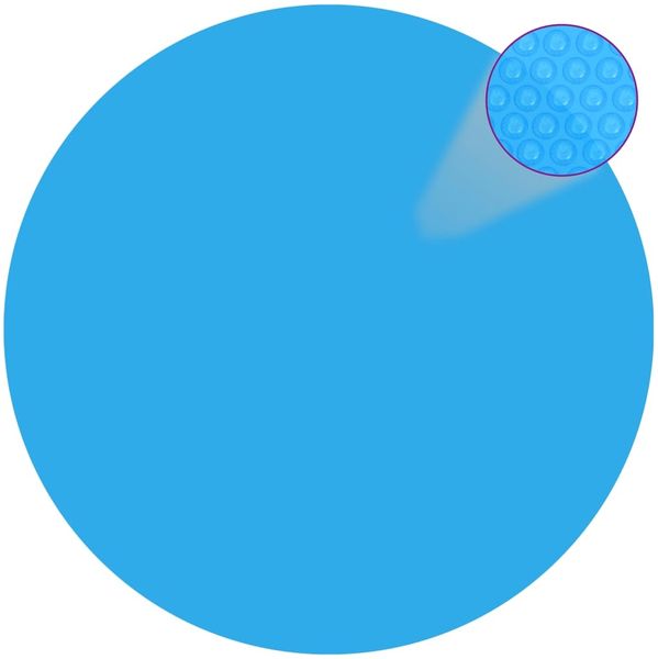vidaXL Treibende Runde PE Pool-Solarplane 300 cm Blau 90344