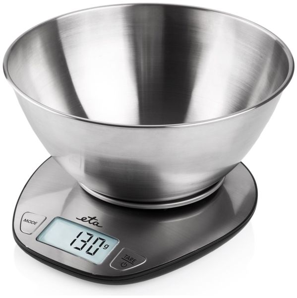 Eta Dori Elektronische Küchenwaage 5 kg 1 g Edelstahl Arbeitsplatte Tasten