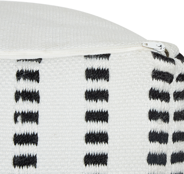 Pouf GAJAN Stoff Weiß Bild 6