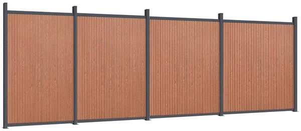 vidaXL Zaunelement Braun 699x186 cm WPC 3282801 Bild 2