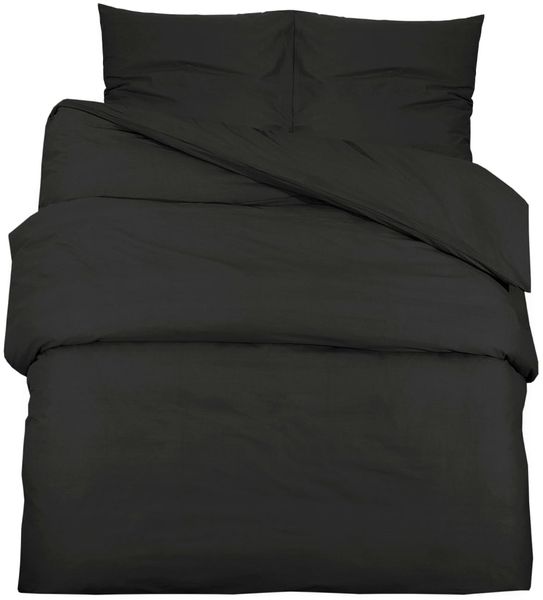 vidaXL Bettwäsche-Set Schwarz 260x240 cm Leichte Mikrofaser 135972 Bild 2