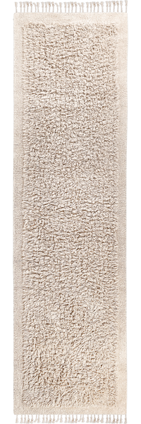 Teppich BITLIS Hellbeige 80x300 cm Baumwolle