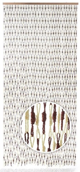 Kobolo Türvorhang Vorhang Papiervorhang KNOTS - braun - 100x220 cm - Papier, Ösen (1 St)