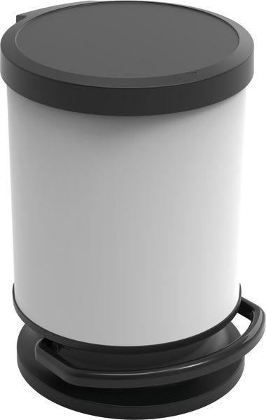 Rotho Treteimer Paso 20 L rund schwarzweiß