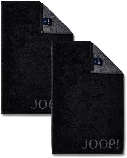 2 Stück Joop! Gästetuch Classic Schwarz Anthrazit 1600-90 30x50
