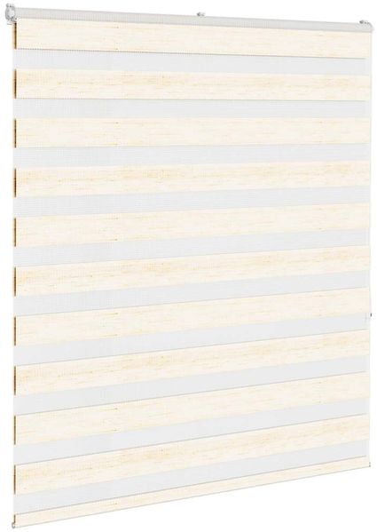 vidaXL Doppelrollo Marmorbeige 120x150cm Stoffbreite 115,9 cm Polyester 4014655 Bild 3