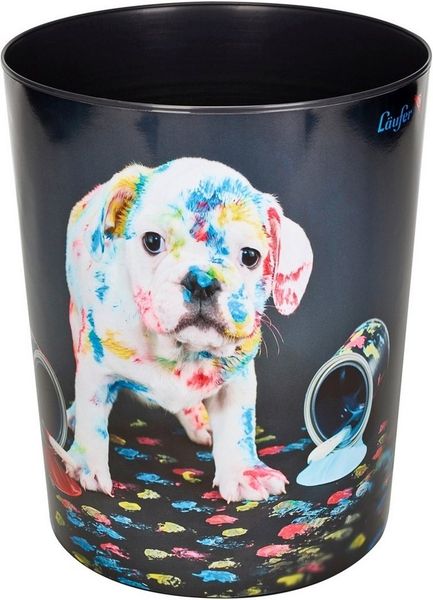Läufer Papierkorb Motivposter 13 Liter Bunter Hund