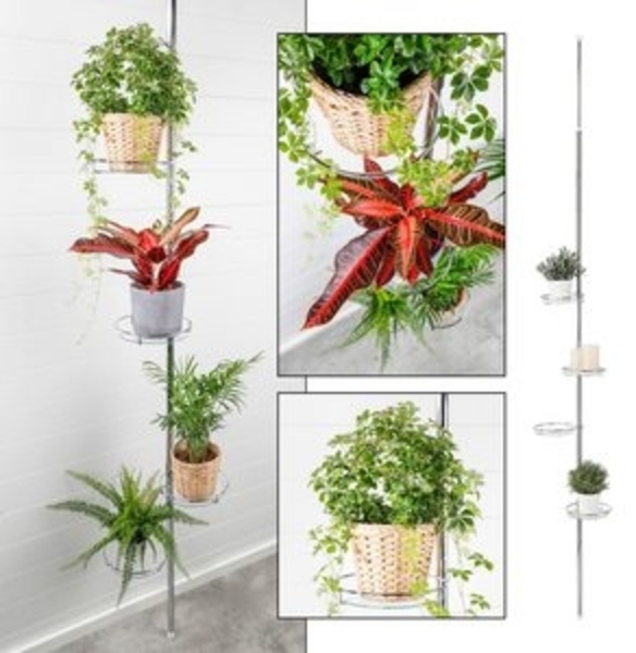 Gravidus Standregal Teleskop Blumenregal Metall Balkon Bild 6