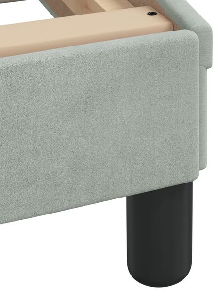vidaXL Bett mit Matratze "Dover" Hellgrau 180x200 cm Samt 3208451 Bild 6