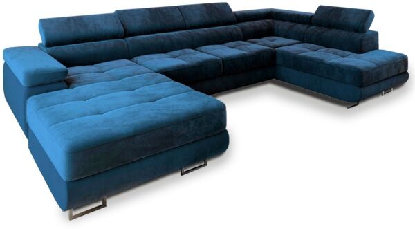 Masseno Ecksofa CASONE mit Schlaffunktion U-Form, Sofa mit Bettkasten