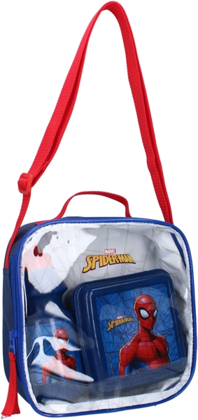 Spiderman Lunchbag inklusive Lunchbox und Trinkflasche für Kinder