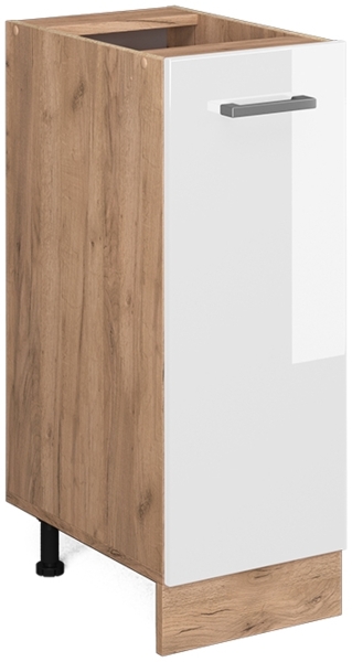 Apothekerschrank R-Line Weiß Hochglanz 30 cm ohne Arbeitsplatte Vicco