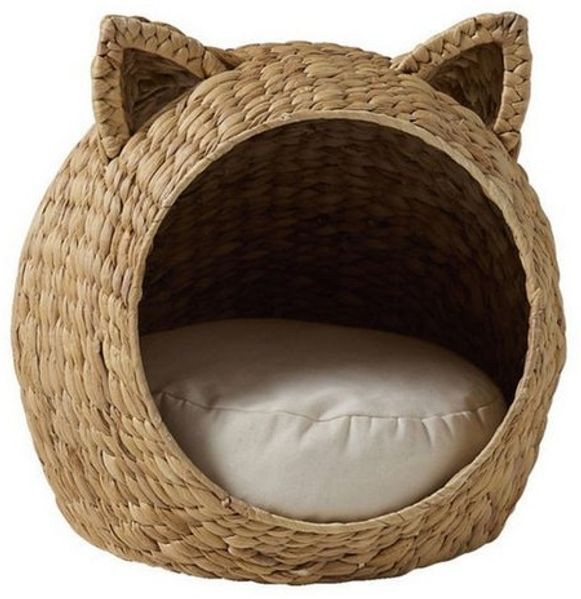 vertbaudet Tierkorb Katzenkorb aus Wasserhyazinthe