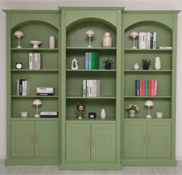 Casa Padrino Landhausstil Bücherschrank 3er Set Hellgrün - Landhausstil Möbel