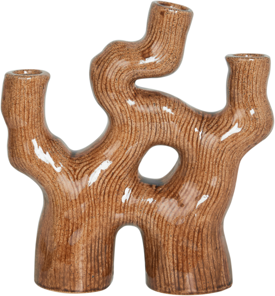 Blumenvase BARBUS Steinzeug 31 cm Braun