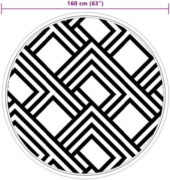 vidaXL Outdoor-Teppich ARAKIL Grau Ø160 cm PP 368569 Bild 5