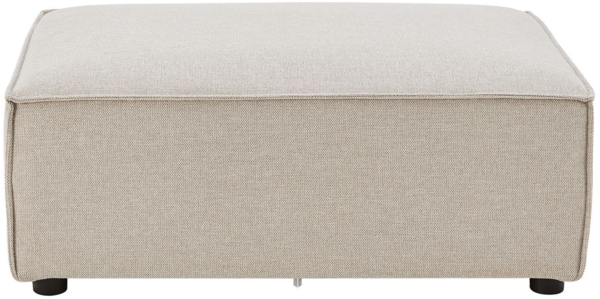 Juskys Ottomane Domas - modulares Sofa in Stoff Beige - Wohnzimmer Couch - Modulsofa 130 kg belastbar - Sofagarnitur Wohnlandschaft