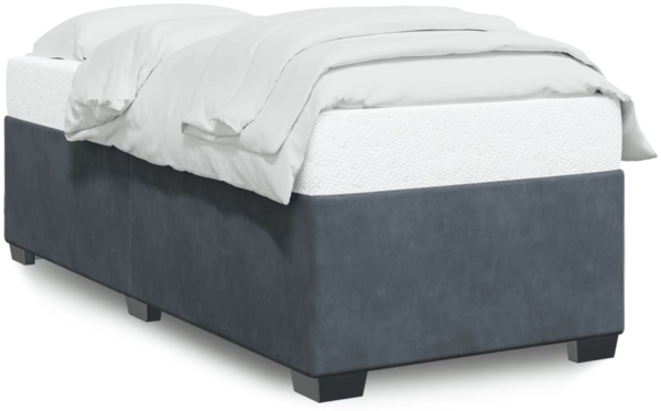 vidaXL Bettgestell ohne Matratze Dunkelgrau 100x200 cm Samt 3284614